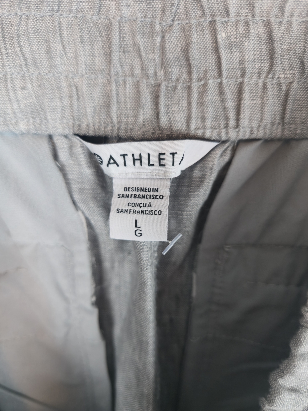 Athleta Gray Linen Pull-On Pants NWT - Picture 6 of 7